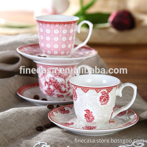 100CC Elegant Fine New Bone China Fancy Coffee Cup and Saucer of Oriental Manor